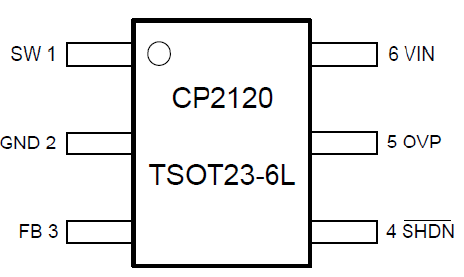 CP2120-串联升压型白光LED背光驱动